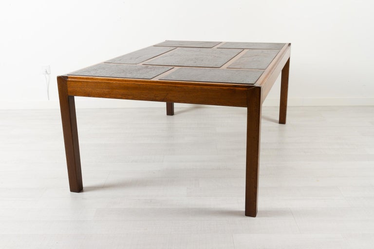 Vintage Danish Slate Coffee Table by Svend Langkilde, 1970s For Sale 2