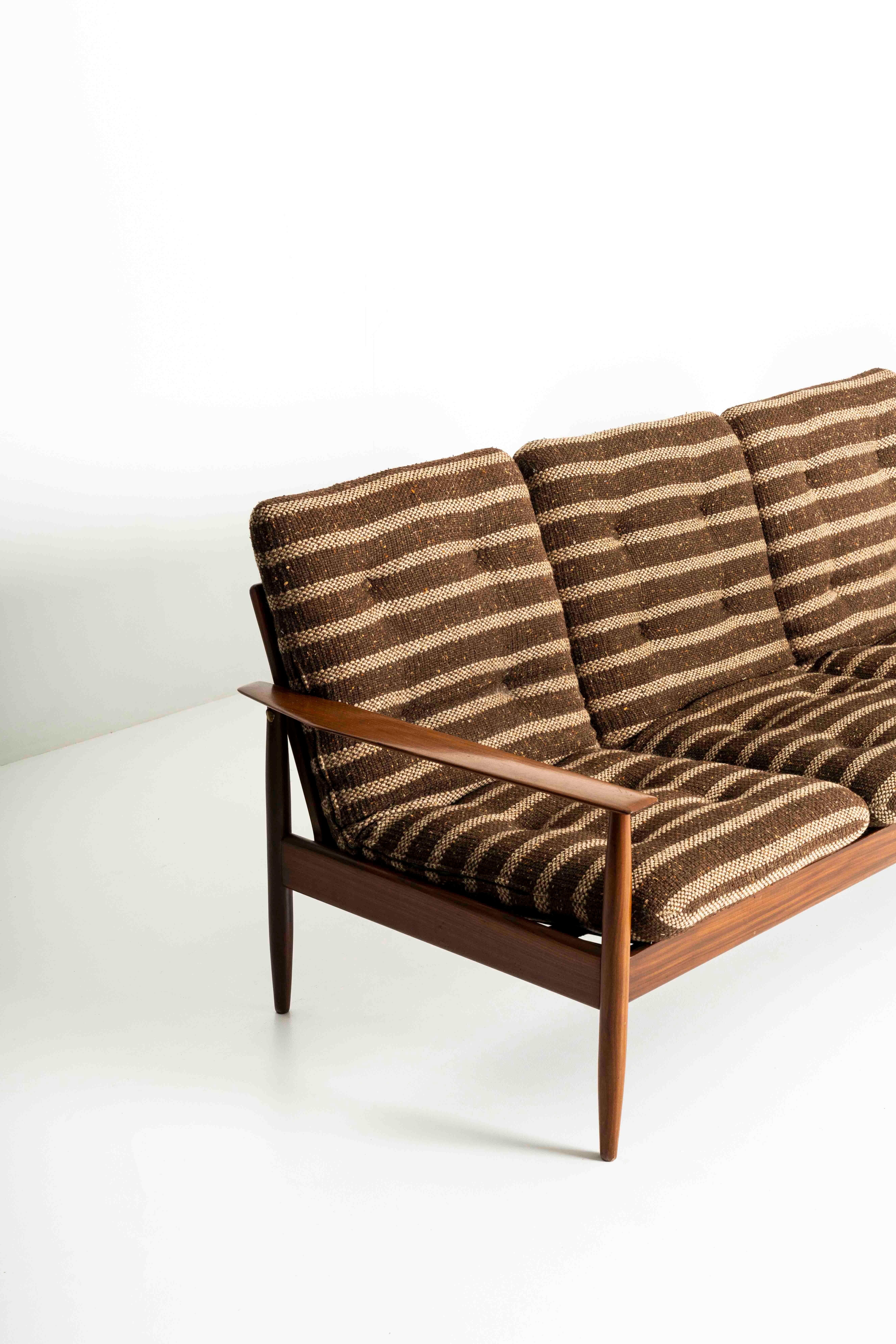 Brass Vintage Danish Sofa in the Style of Grete Jalk, 1960s Denmark