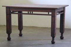 Vintage Danish Solid Oak Farmhouse Table, early 20th century
