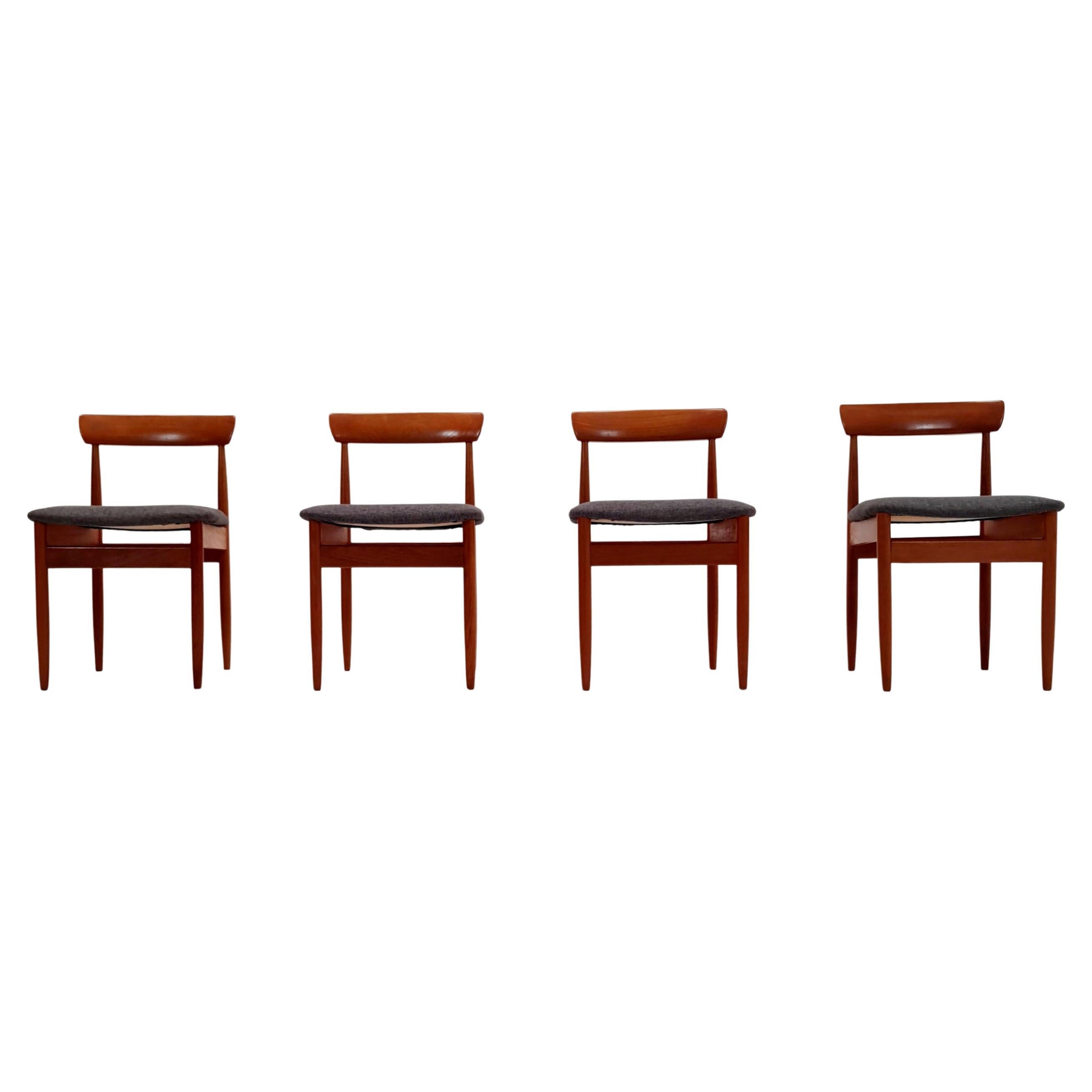 Vintage Danish solid teak dining chairs By farsö stolefabrik  , 1960s, Set of 4