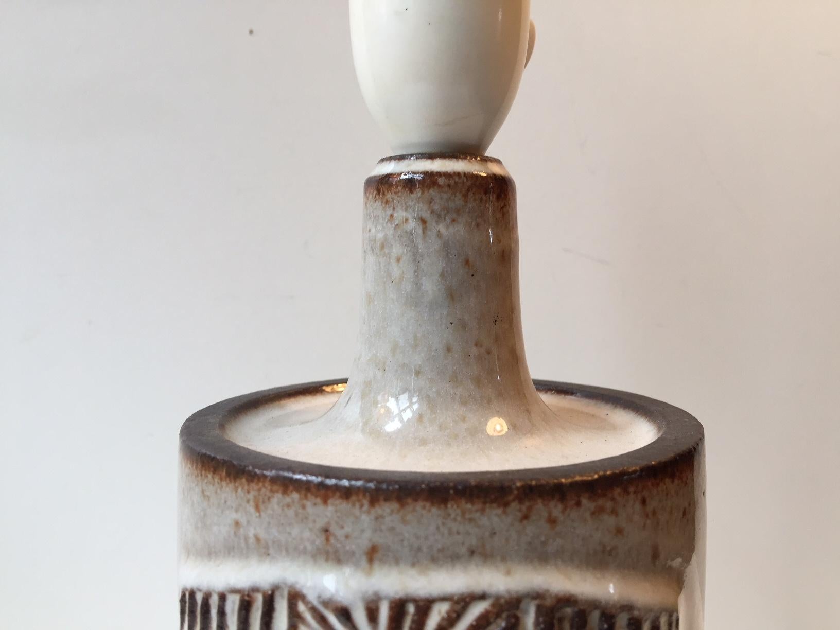 Mid-Century Modern Vintage Danish Stoneware Table Lamp by H. Gottschalk-Olsen for Stogo, 1970s
