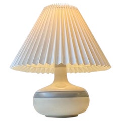 Vintage Danish Stoneware Table Lamp with Stripes by Axella Design, 1970s