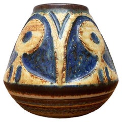 Vintage Danish Stoneware Vase by Noomi & Finne for Søholm, 1970s