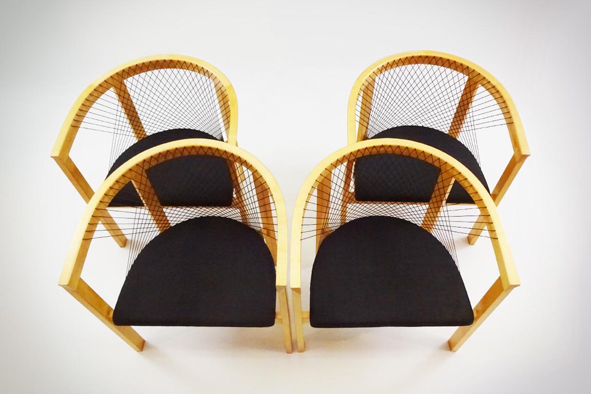 Scandinavian Modern Vintage Danish String Chairs by Niels Jørgen Haugesen for Tranekaer Furniture