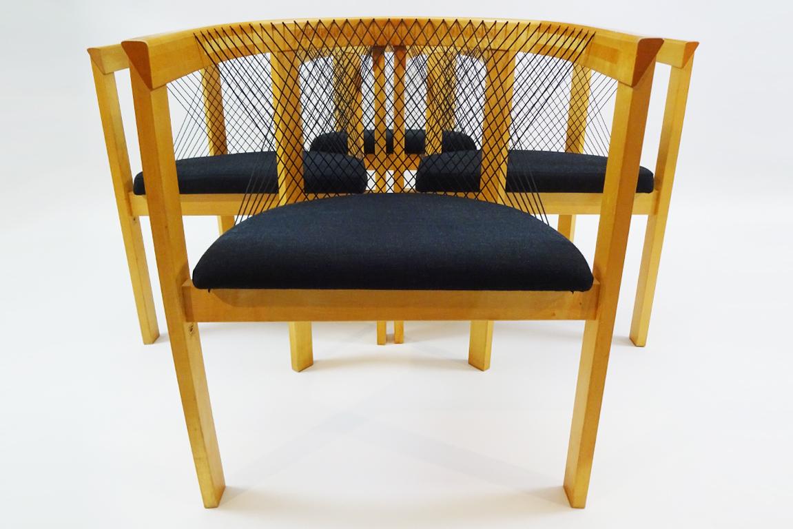Late 20th Century Vintage Danish String Chairs by Niels Jørgen Haugesen for Tranekaer Furniture