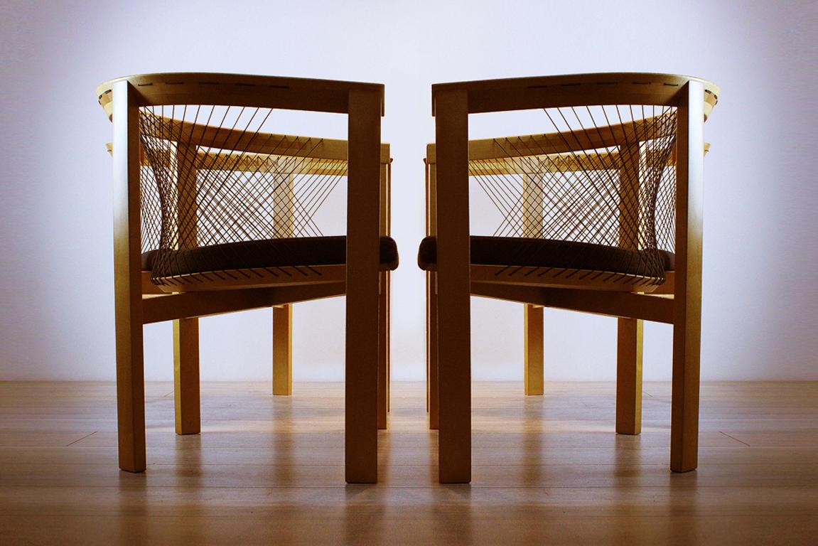 Vintage Danish String Chairs by Niels Jørgen Haugesen for Tranekaer Furniture 2