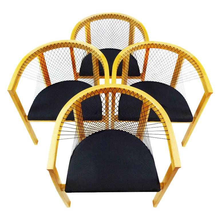 Vintage Danish String Chairs by Niels Jørgen Haugesen for Tranekaer Furniture