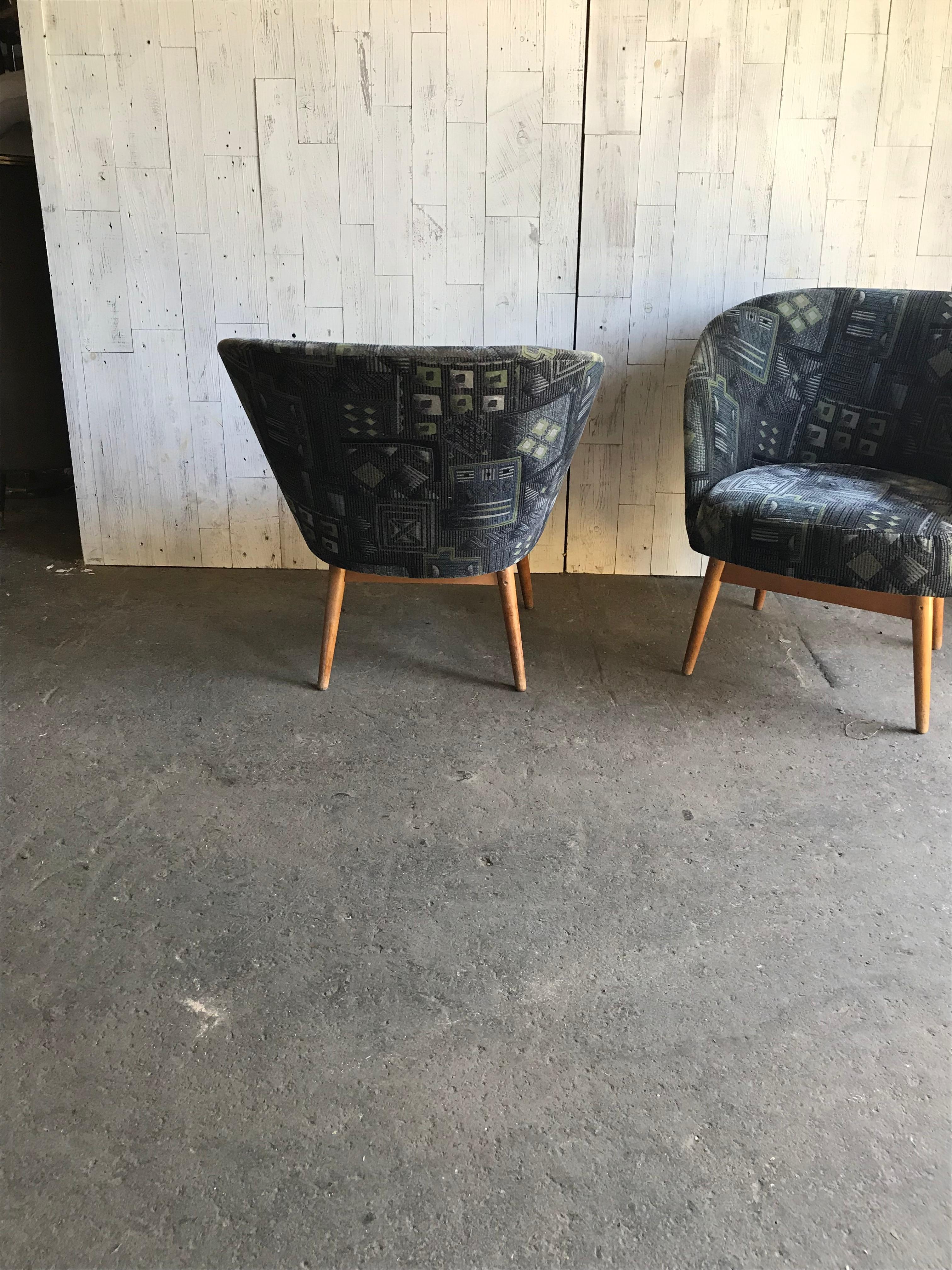 Lacquered Vintage Danish Style Armchairs, 1960s For Sale