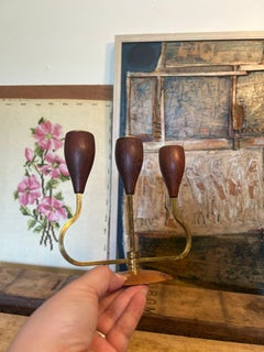 Portacandele vintage in stile danese con accenti Wood.