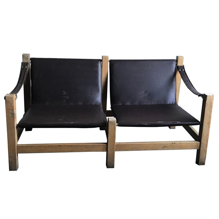 Vintage Danish Style Safari Sofa 1960s