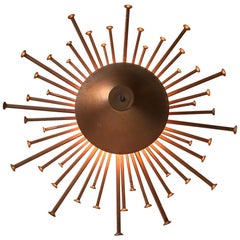 Vintage Danish Sunburst Wall Lamp from Dantoft, 1970s