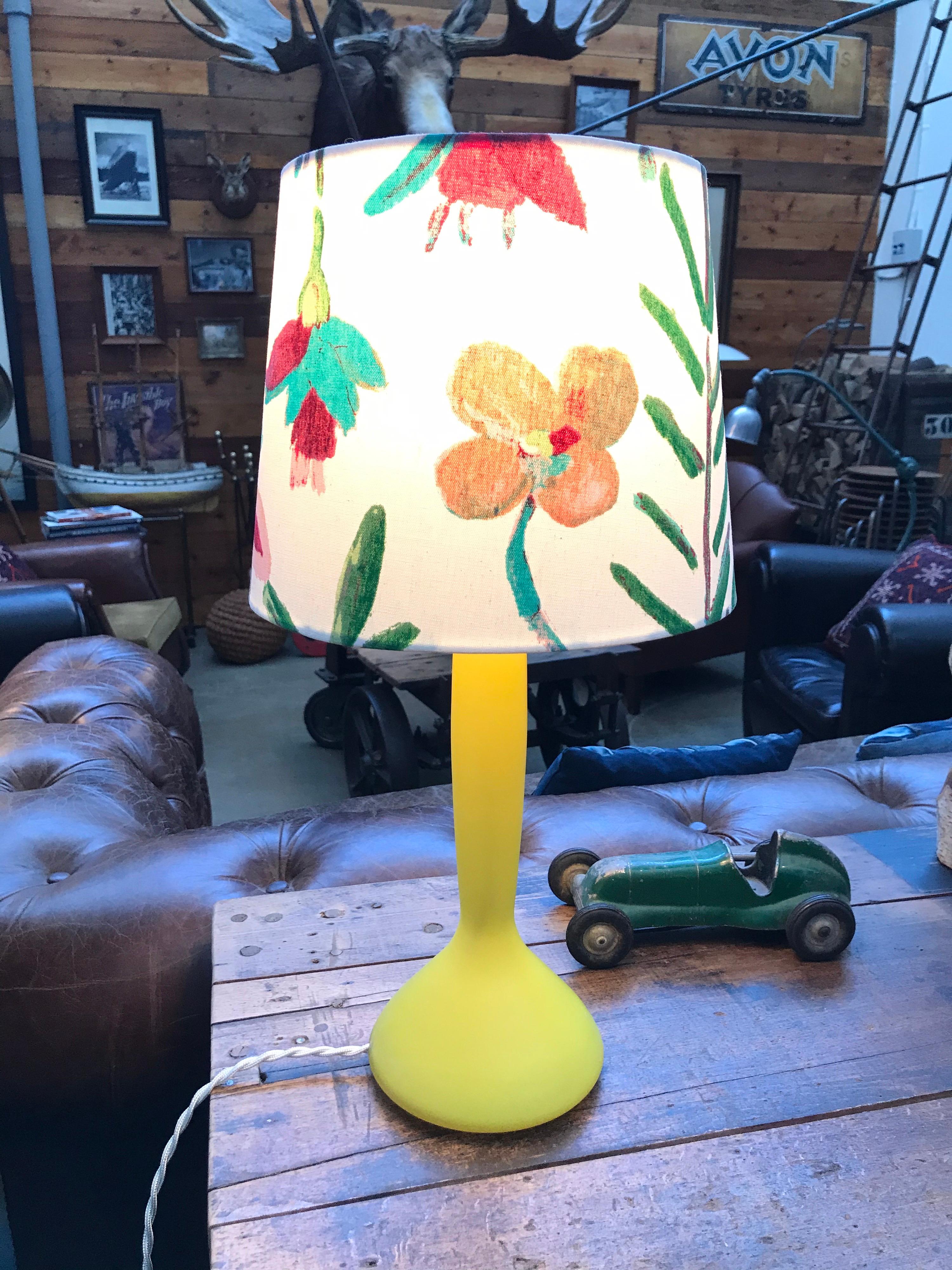 Lámpara de mesa danesa vintage de Kastrup Glass para Holmegaard en venta 1