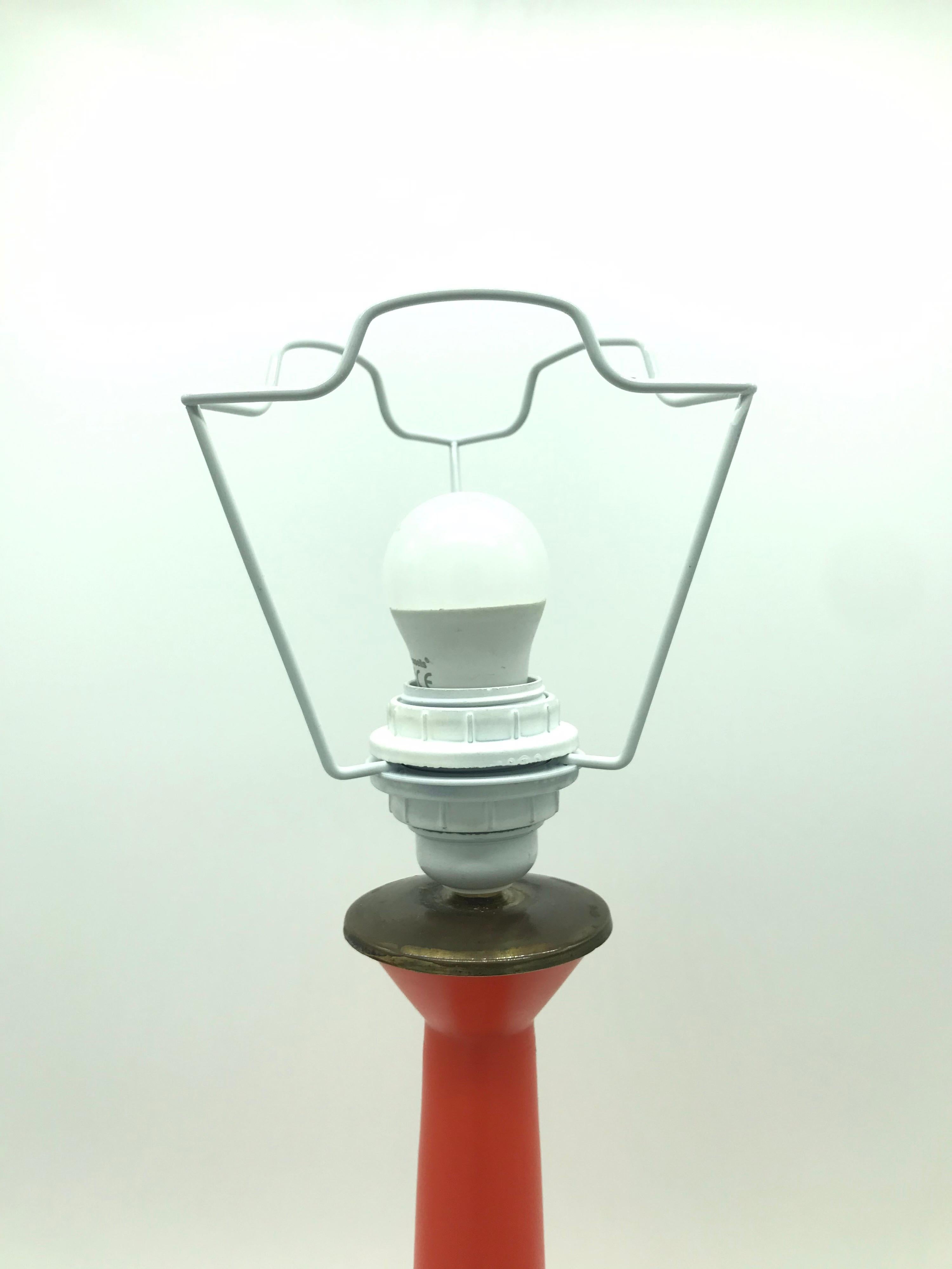Mid-20th Century Vintage Danish Table Lamp by Kastrup Glass Works from the 1960s For Sale