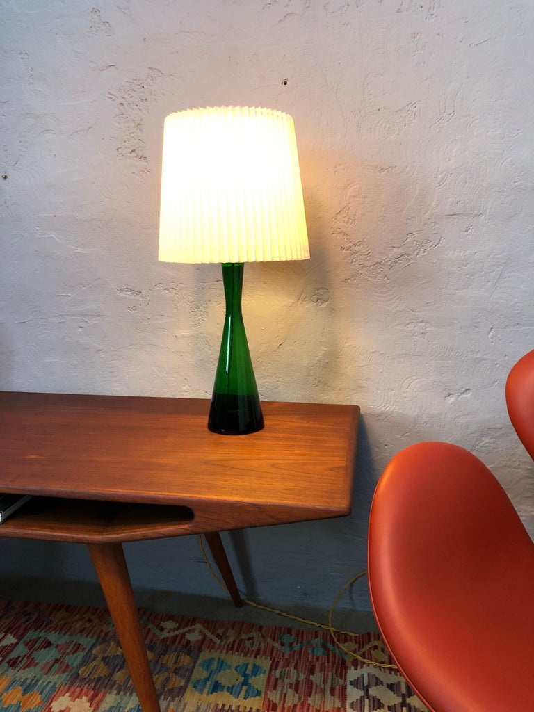 Vintage Danish Table Lamp from Kastrup Glass for Holmegaard For Sale at