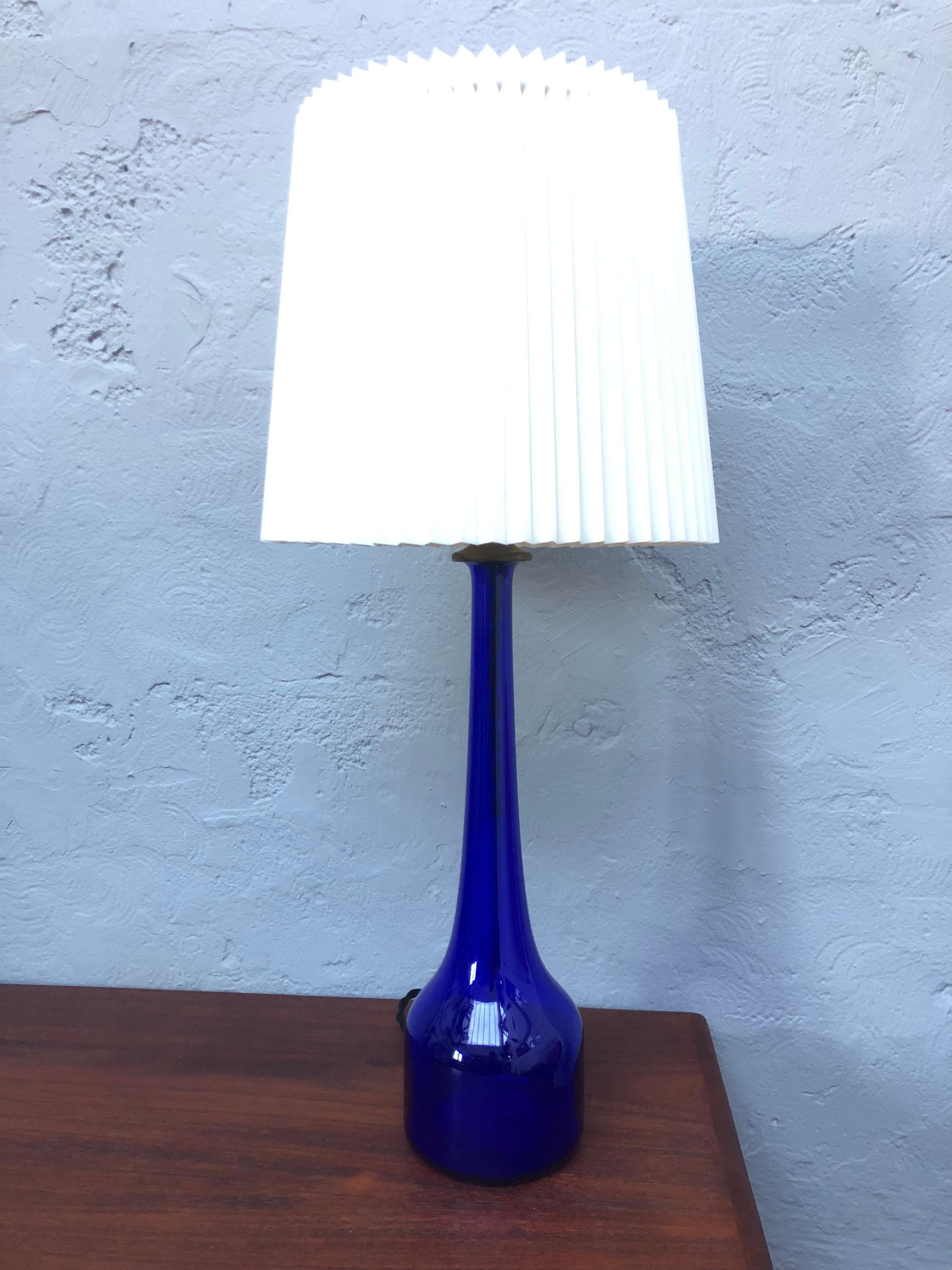 Vintage Danish table lamp by Kastrup glass for Holmegaard in blue hand blown glass from the 1960s.
Rewired with twisted black cloth flex and can be delivered with an EU UK or US plug.

The work was laid on 12 October 1847 by master of the stable