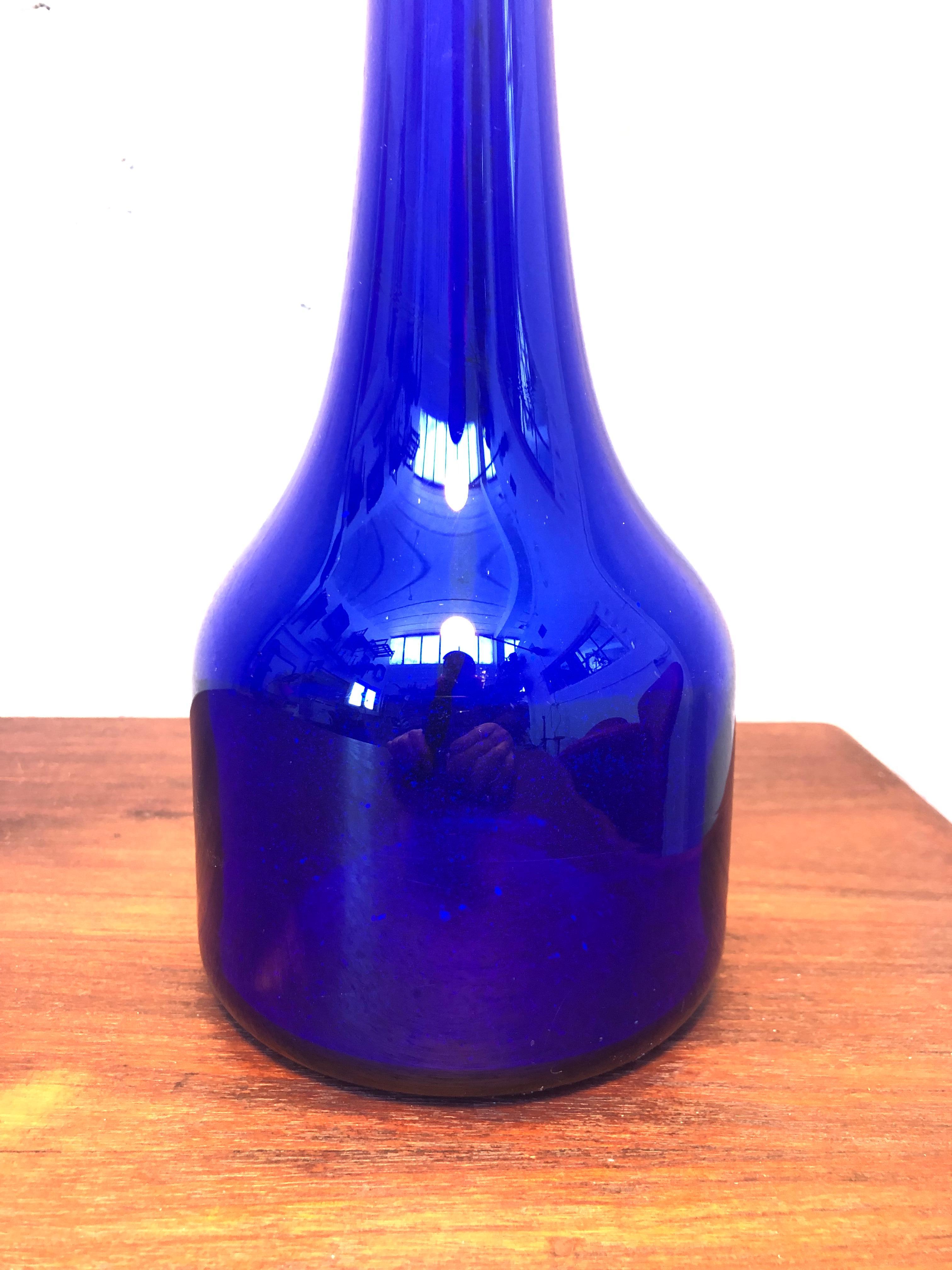 Mid-20th Century Vintage Danish Table Lamp from Kastrup Glass for Holmegaard For Sale