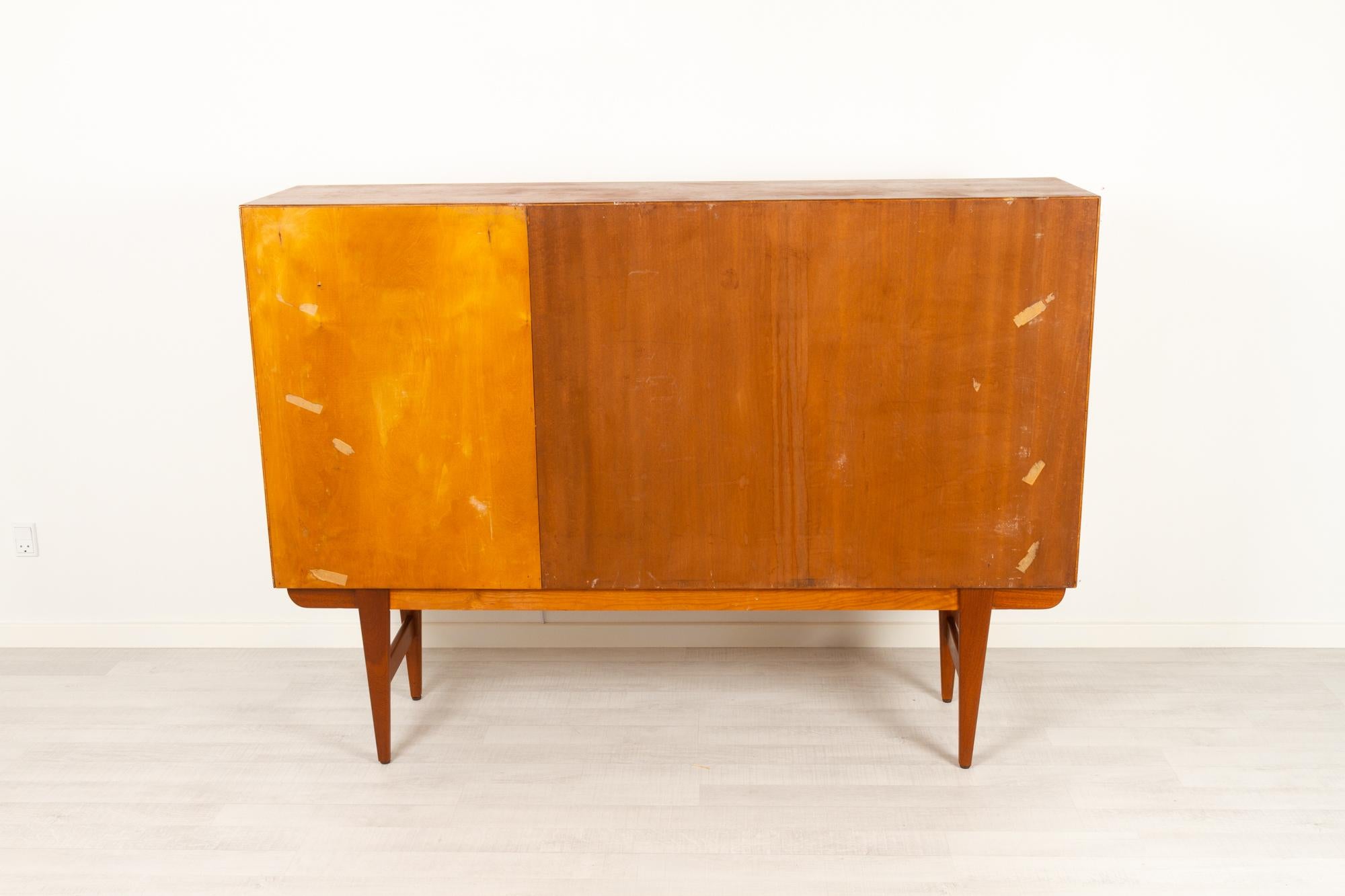 Vintage Danish Tall Teak Sideboard with 6 Drawers, 1960s 10