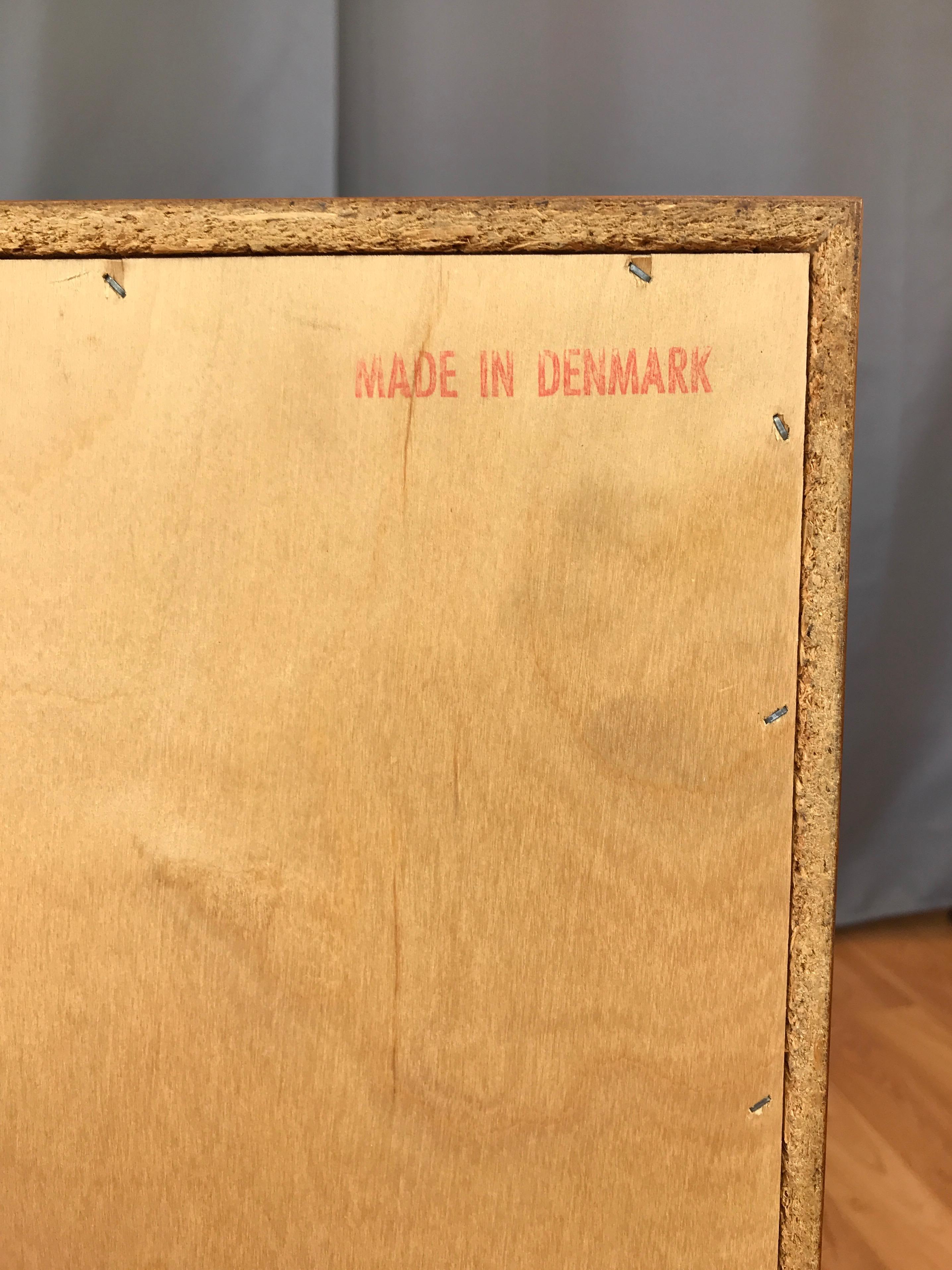 Vintage Danish Tambour Door Dual Compartment Teak File Cabinet (B) 4