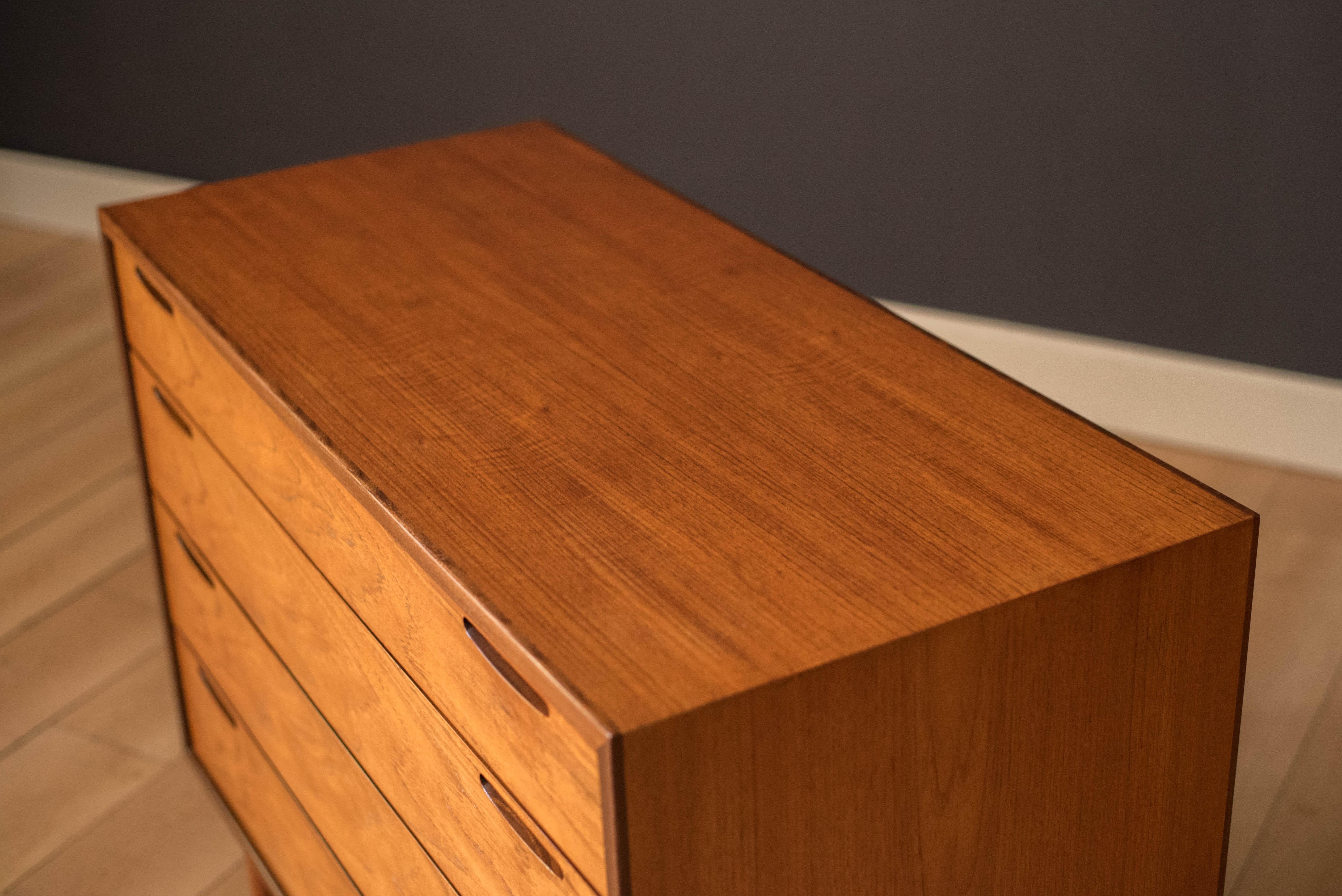 Vintage Danish Teak 4-Drawer Dresser Chest by Ib Kofod-Larsen 1
