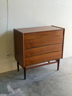 Vintage Danish Teak 4-Drawer Dresser in the Style of Arne Vodder MCM Chest 1960s