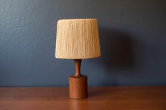 Vintage Danish Teak Accent Table Lamp by Fog & Morup