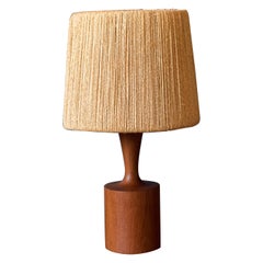 Vintage Danish Teak Accent Table Lamp by Fog & Morup