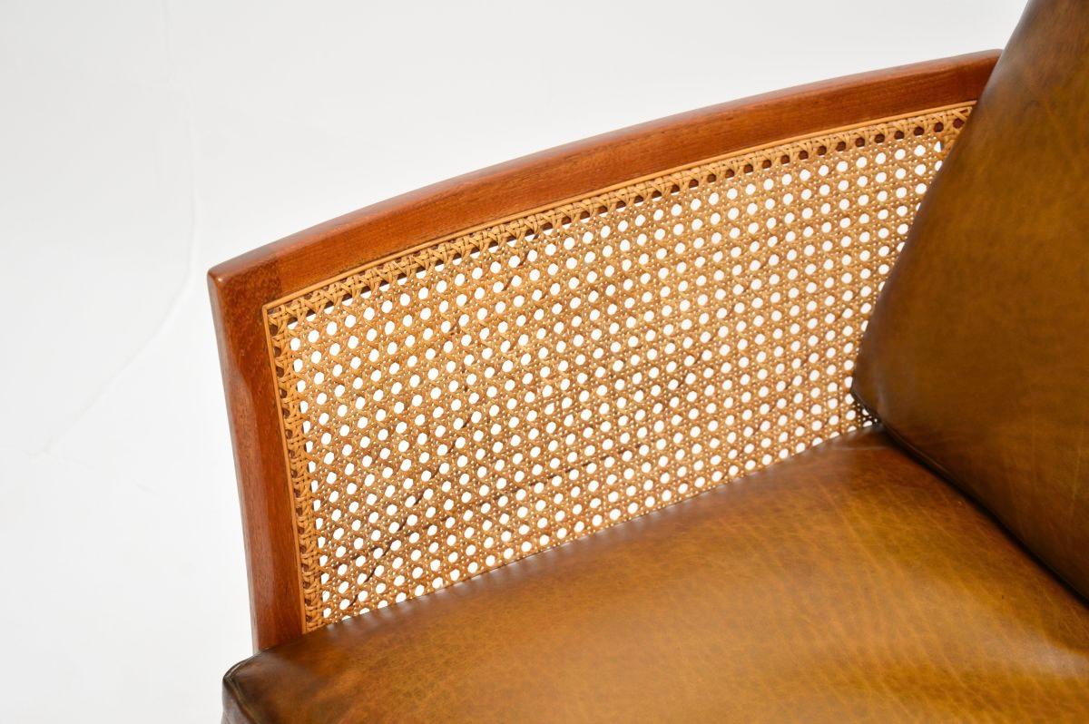 Vintage Danish Teak und Leder Sessel von Illum Wikkelso im Angebot 8