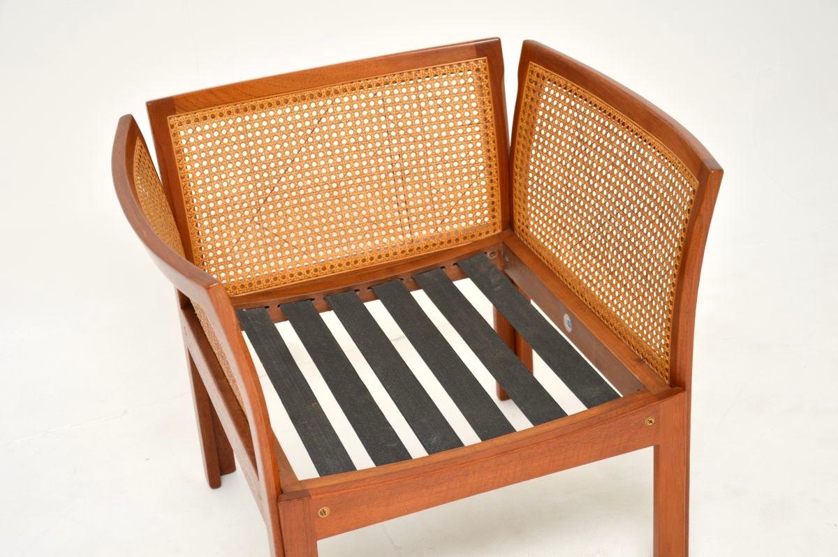 Vintage Danish Teak und Leder Sessel von Illum Wikkelso im Angebot 9