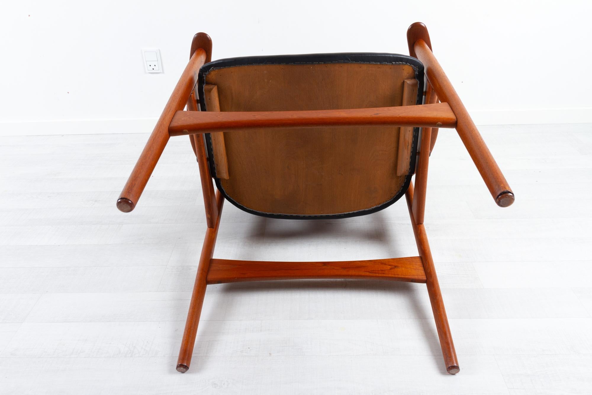 Vintage Danish Teak Armchair by Arne Hovmand-Olsen, 1960s For Sale 14