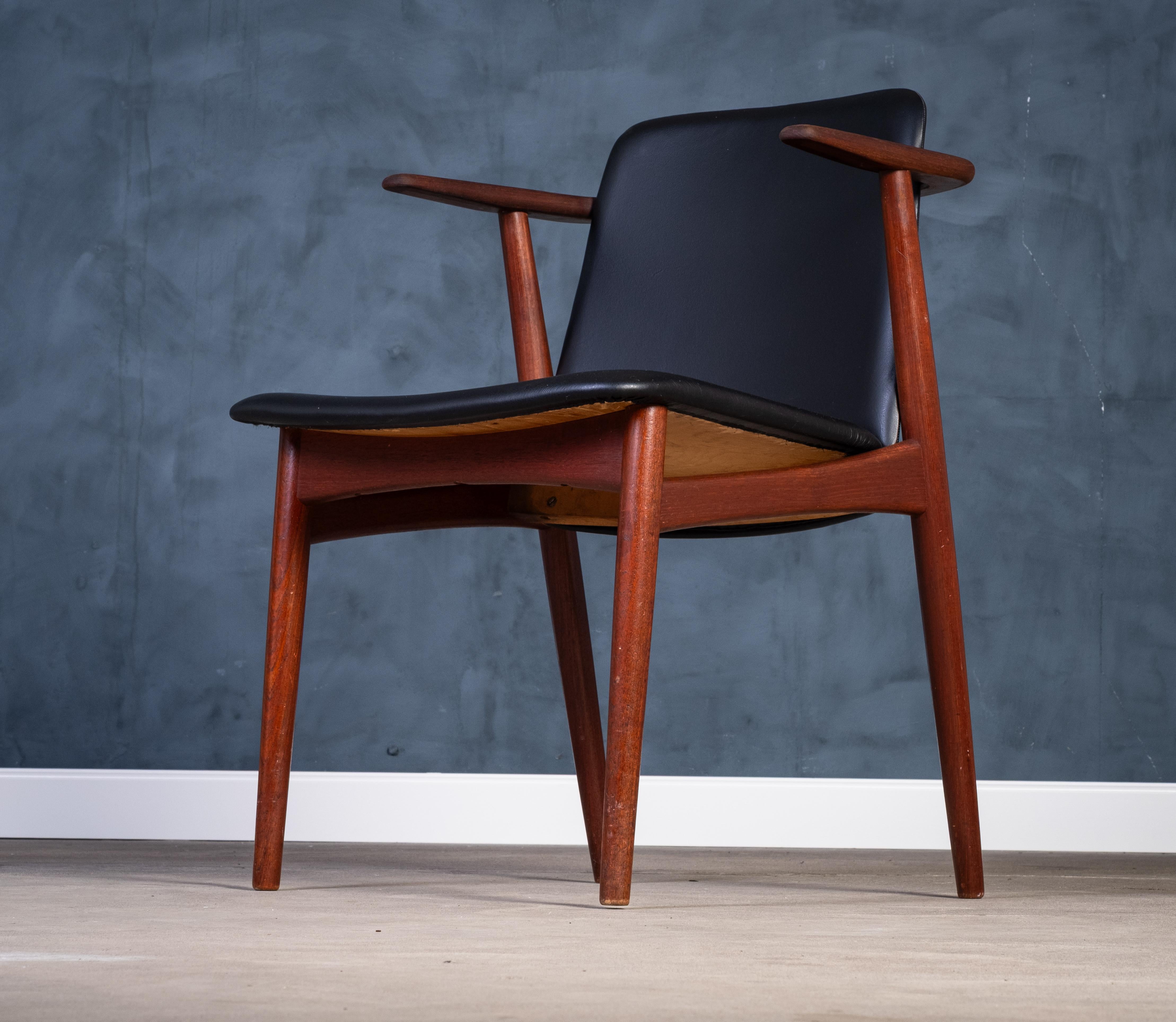 Vintage Danish Teak Armchairs by Hans Olsen, 1960s, Set of 4 For Sale 1