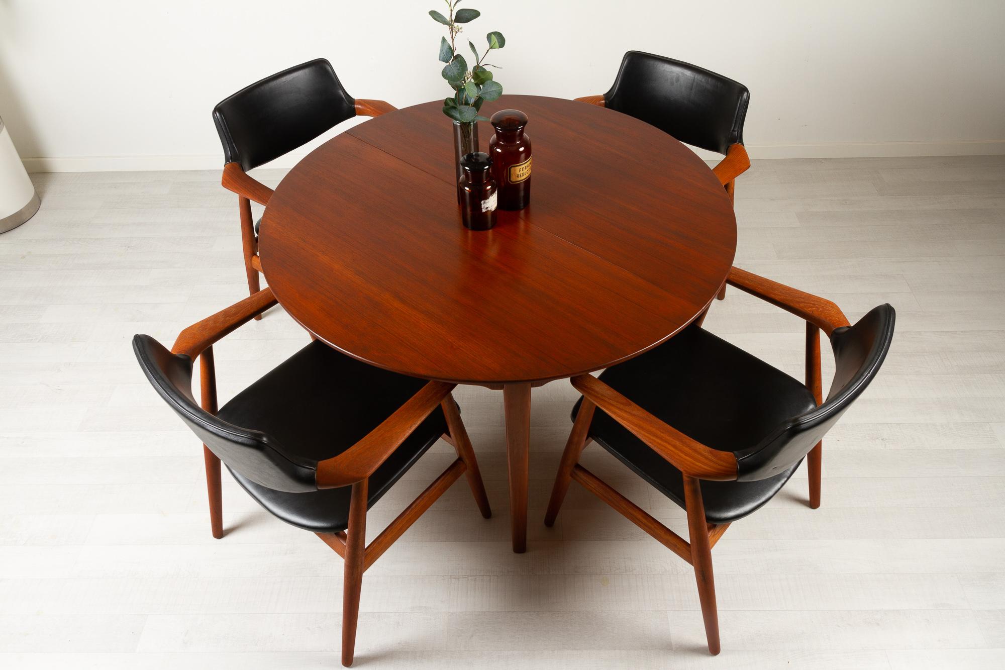 Poltrone danesi vintage in teak GM11 di Svend Aage Eriksen 1960 Set di 4 in vendita 11
