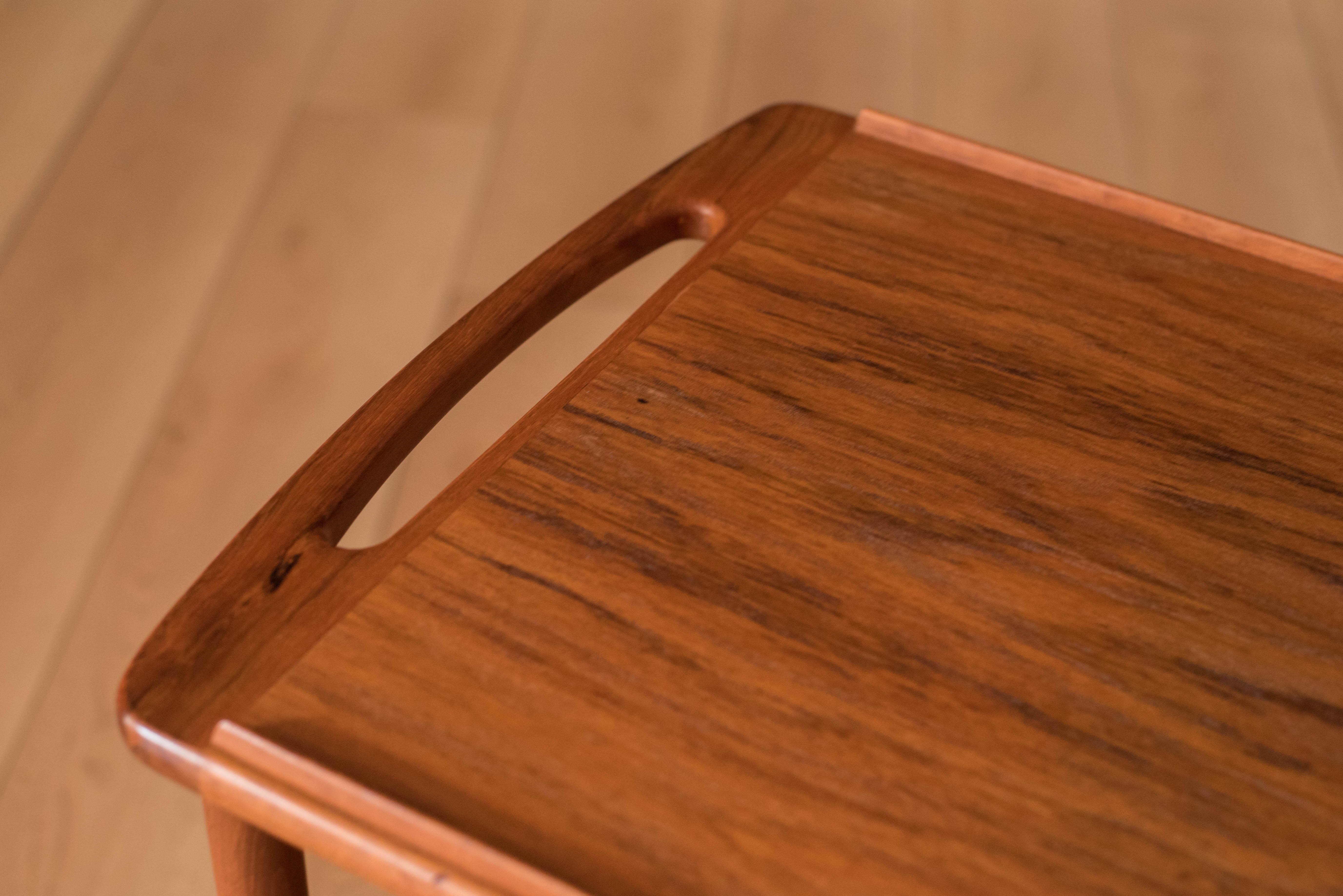 Scandinavian Modern Vintage Danish Teak Bar Cart by Bowa