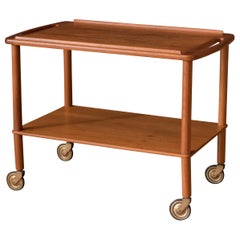 Vintage Danish Teak Bar Cart by Bowa