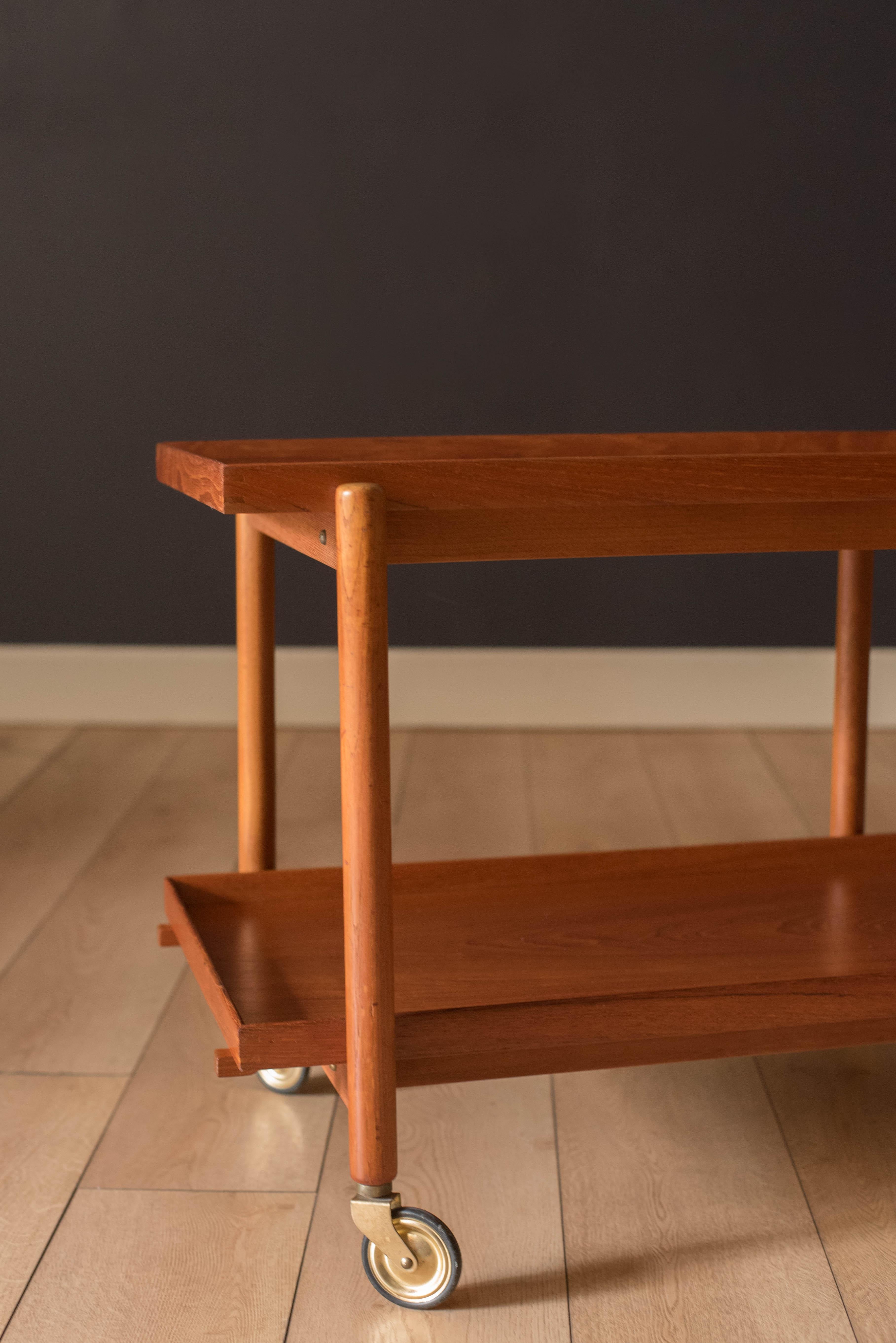Vintage Danish Teak Bar Cart by Poul Hundevad 2