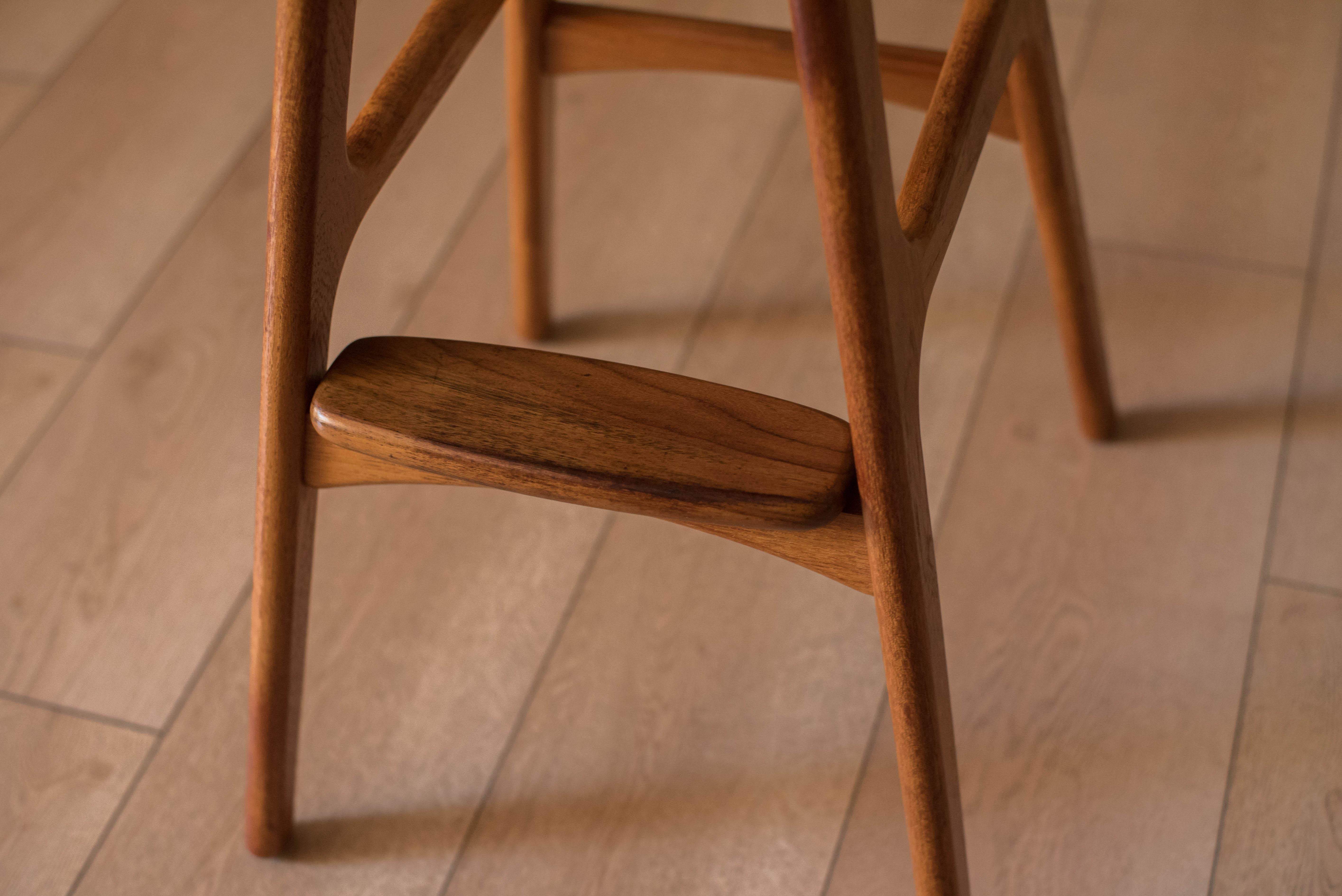 Vintage Danish Teak Bar Stool by Erik Buch for O.D. Mobler For Sale 4