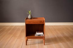 Vintage Danish Teak Bedside Nightstand End Table by Søborg Møbler