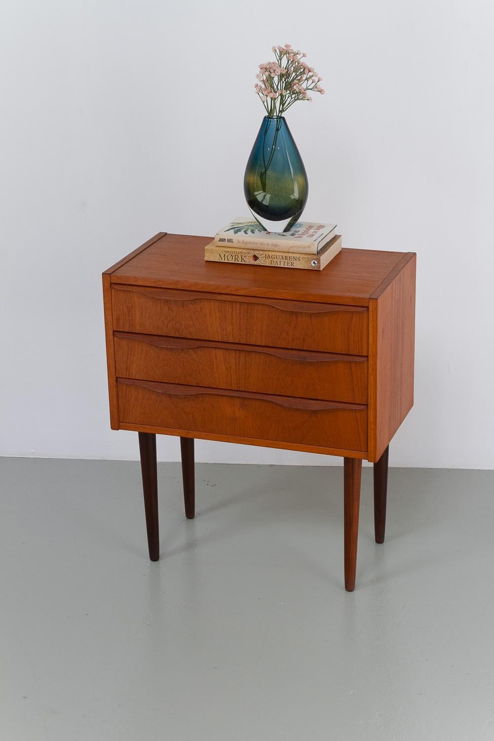Vintage Danish Teak Bedside Table, 1960s. For Sale 11