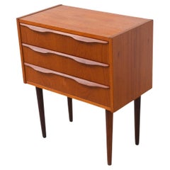 Vintage Danish Teak Bedside Table, 1960s.