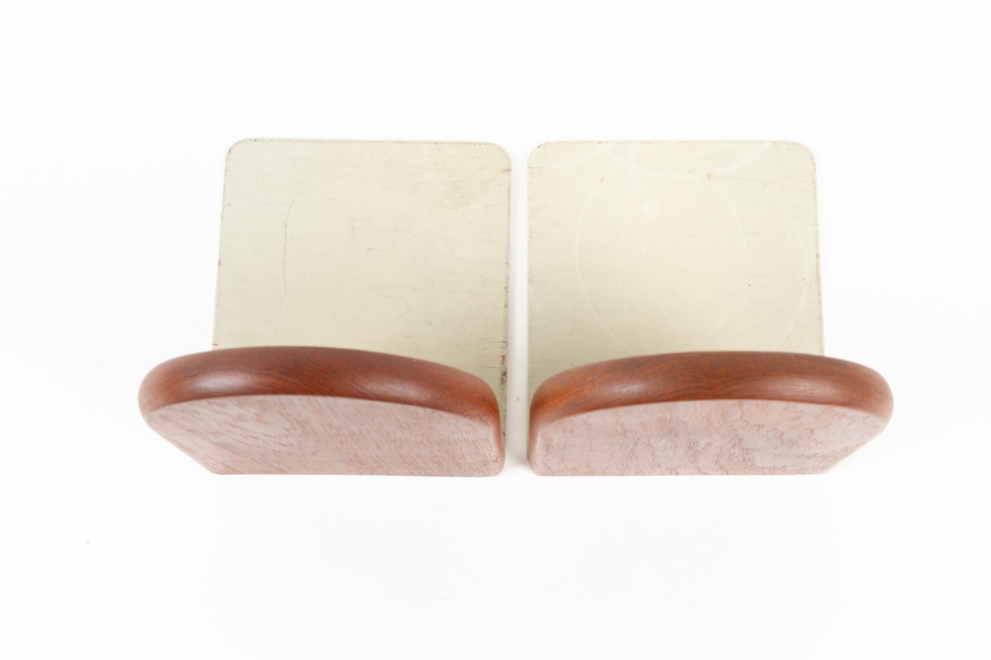 Vintage Danish Teak Bookends 1960s, Set of 2 For Sale 9
