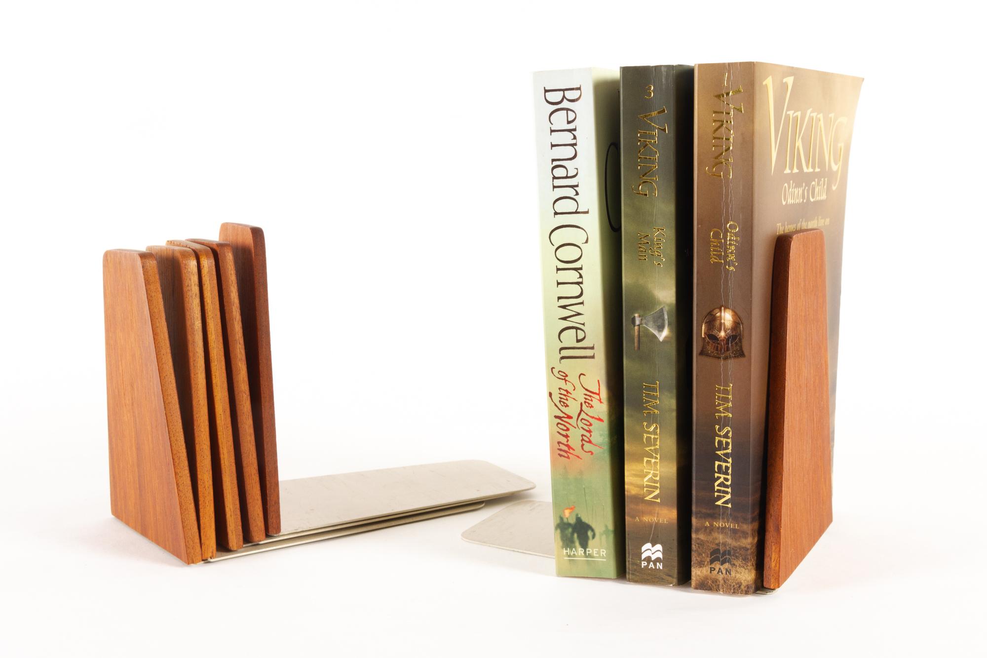 Vintage Danish Teak Bookends by Kai Kristiansen for FM 1960s Set of 6 4