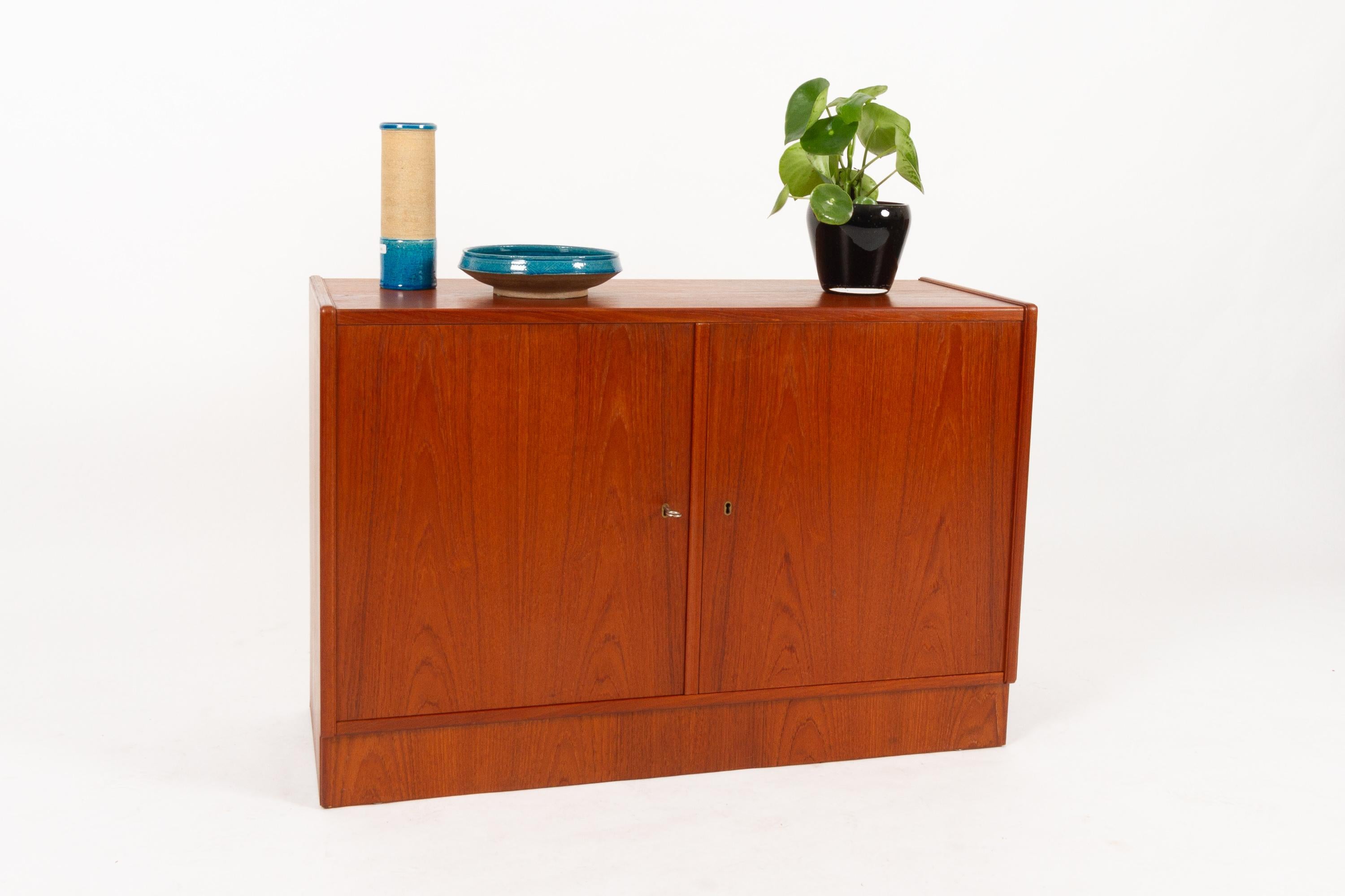 Mid-20th Century Vintage Danish Teak Cabinet 1960s For Sale