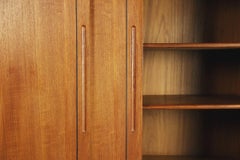 Vintage Danish Teak Cabinet with Rounded Edges and Cutlery Handles by NIHK, 1950