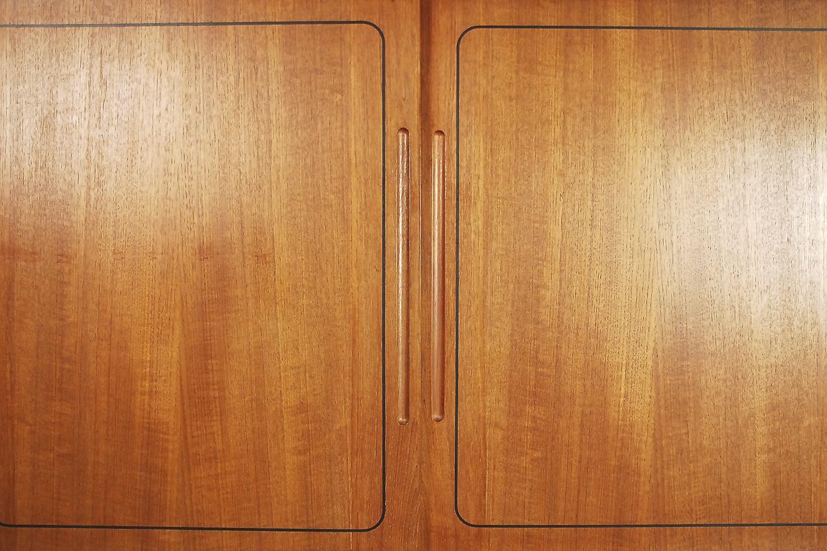 Vintage Danish Teak Cabinet with Rounded Edges and Cutlery Handles by NIHK, 1950 For Sale 1