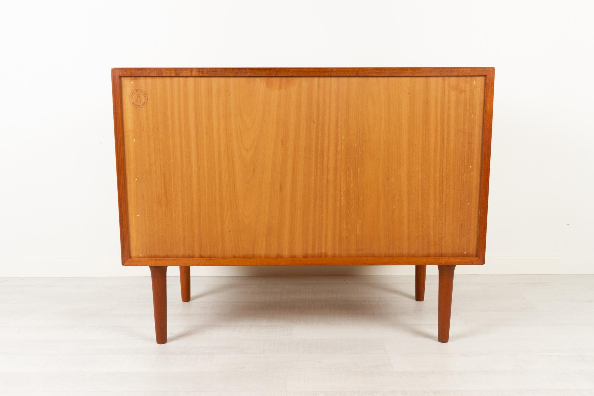 Vintage Danish Teak Cabinet with Tambour Doors by Lyby Møbler, 1960s 11