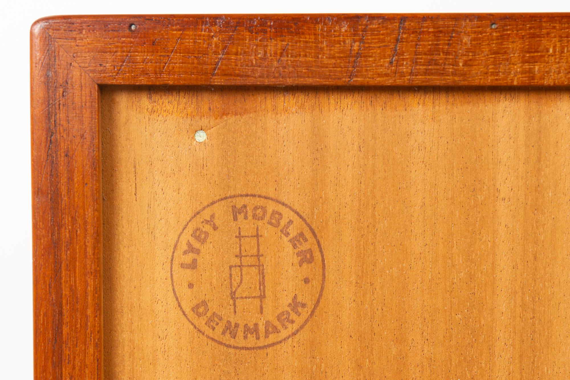 Vintage Danish Teak Cabinet with Tambour Doors by Lyby Møbler, 1960s 12