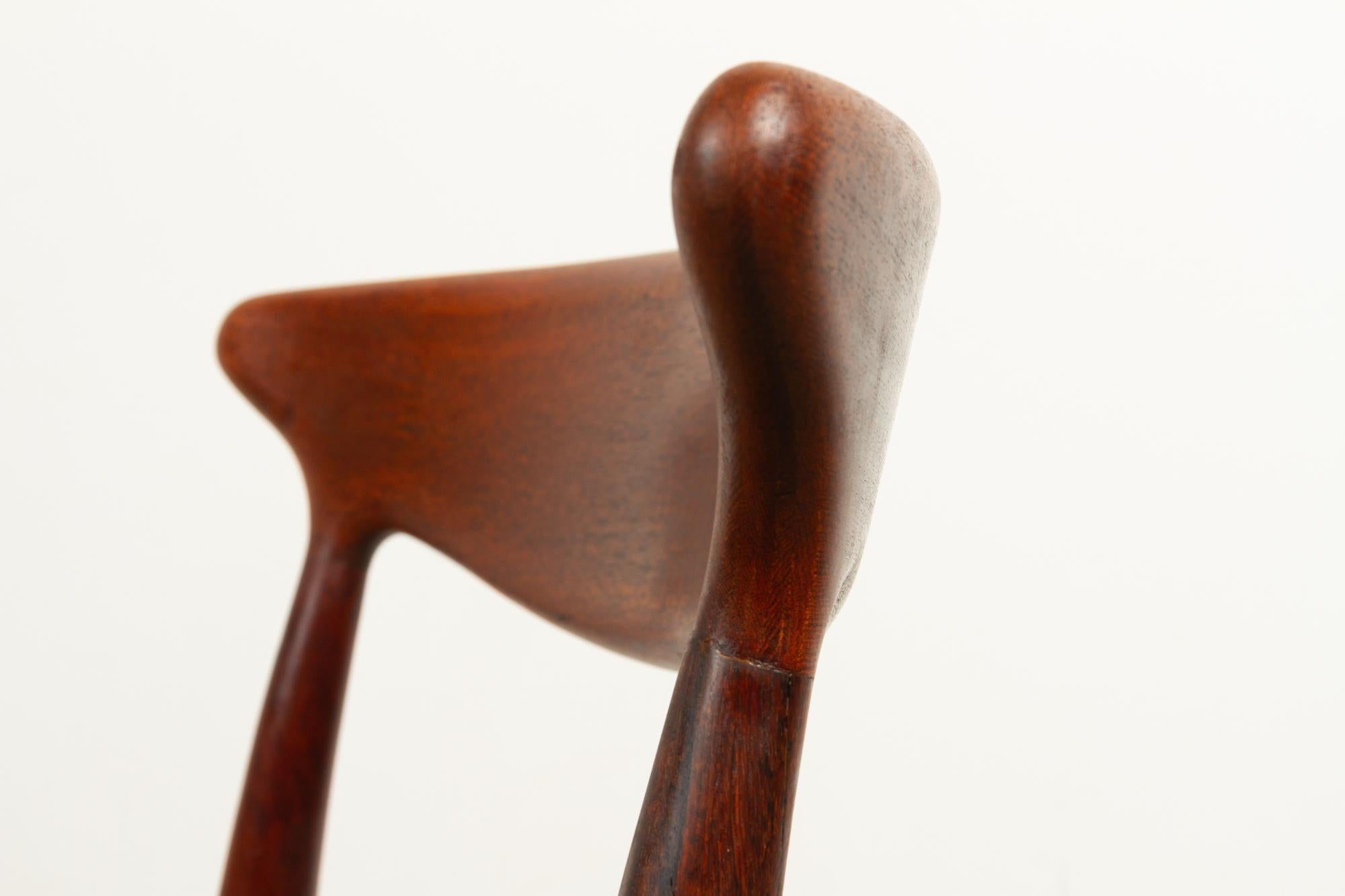 Vintage Danish Teak Chair by Arne Hovmand-Olsen for Mogens Kold, 1950s 4