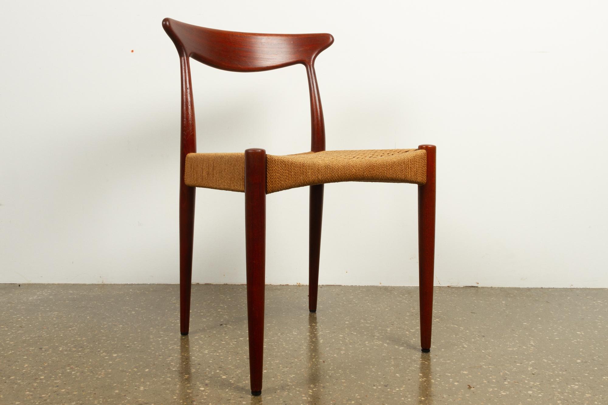 Vintage Danish Teak Chair by Arne Hovmand-Olsen for Mogens Kold, 1950s In Good Condition In Asaa, DK