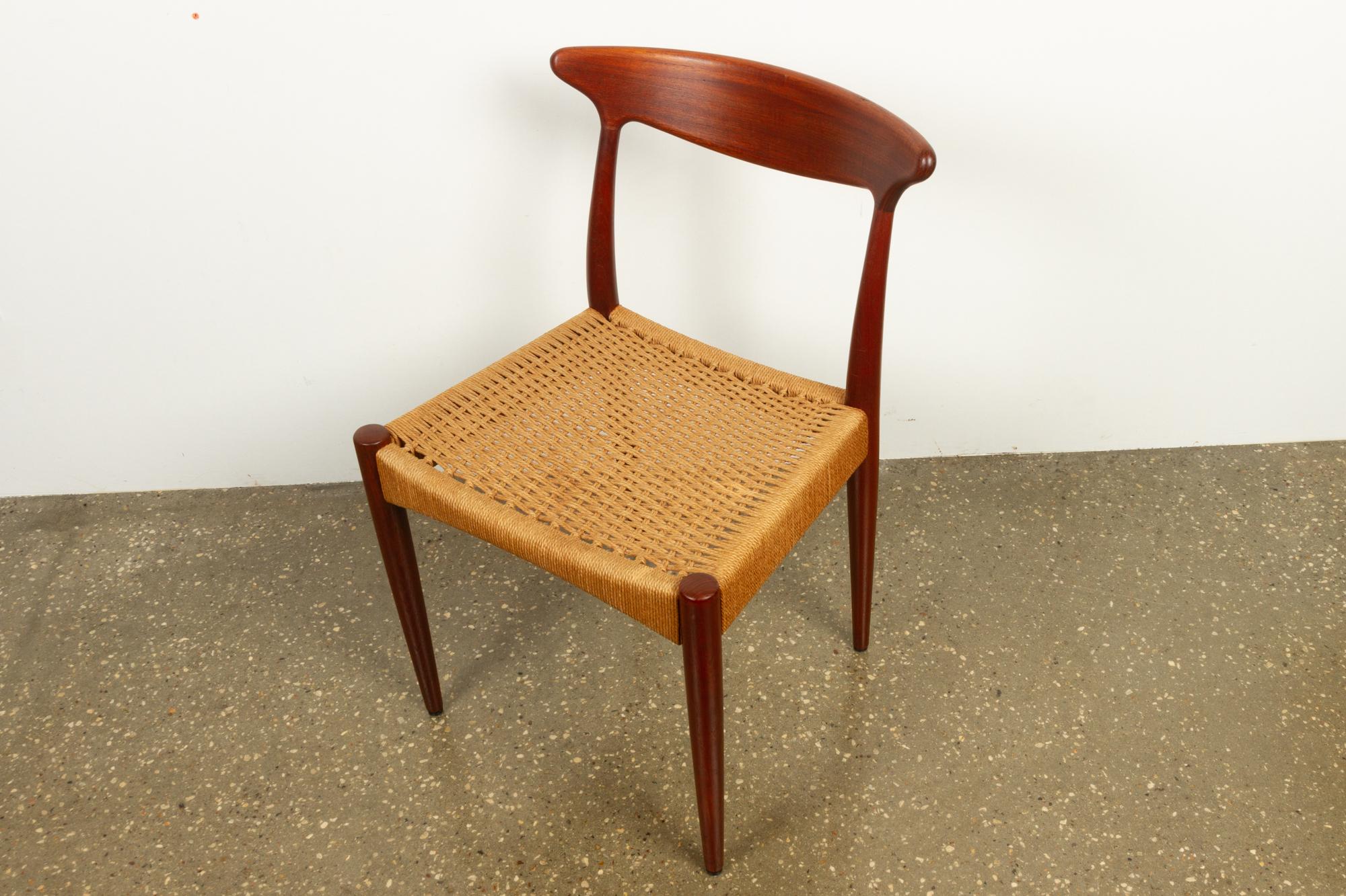 Vintage Danish Teak Chair by Arne Hovmand-Olsen for Mogens Kold, 1950s In Good Condition In Asaa, DK