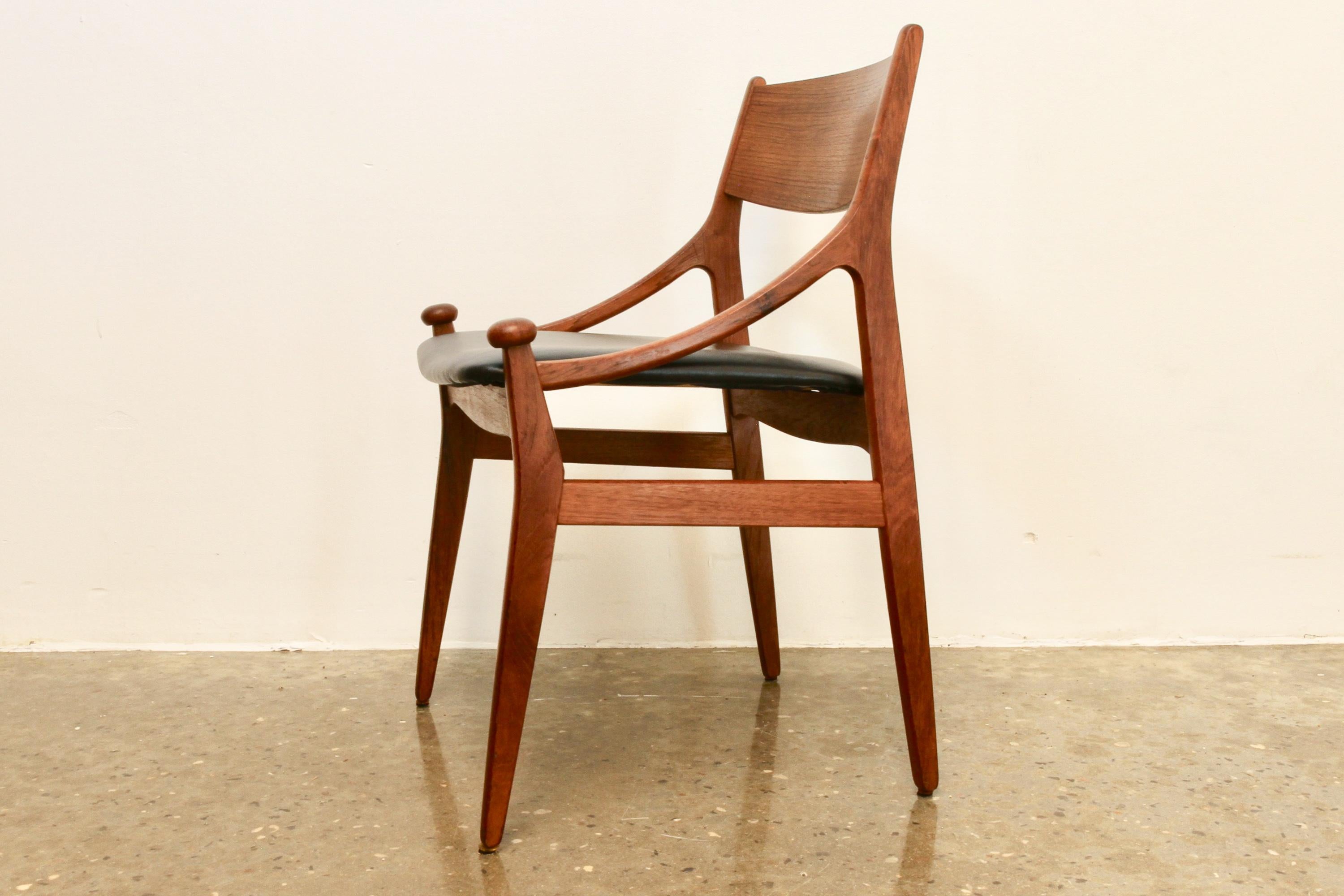 Scandinavian Modern Vintage Danish Teak Chair by Vestervig Eriksen for Brdr, Tromborg, 1960s