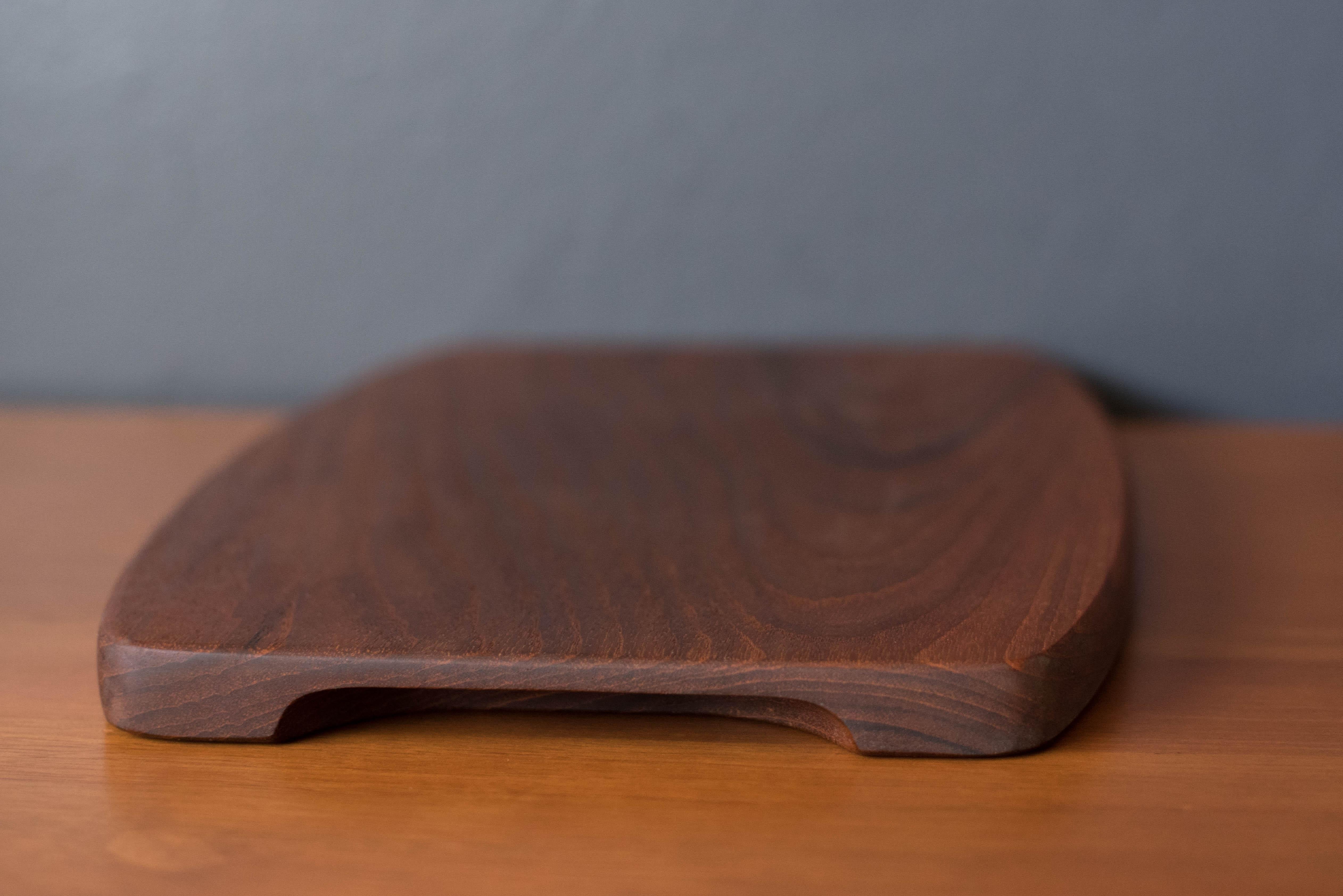 Scandinavian Modern Vintage Danish Teak Charcuterie Serving Tray Board